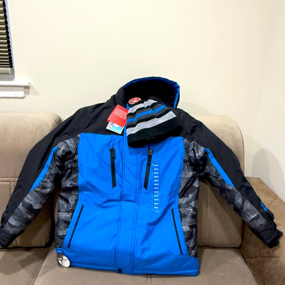 Boy Jacket brand new with tags and matching hat